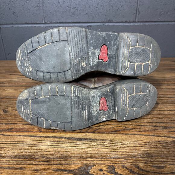 Justin Original Workboots Mens 9.5 EE Brown Leather USA Made Kiltie Logger Boots - Picture 4 of 8